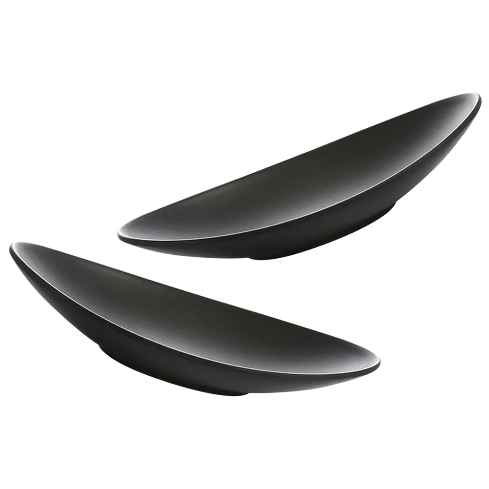 

2 Pcs Sashimi Plate Plates Matte Finish Japanese Sushi Snack Tray Food Serving Kitchen Dining Storage