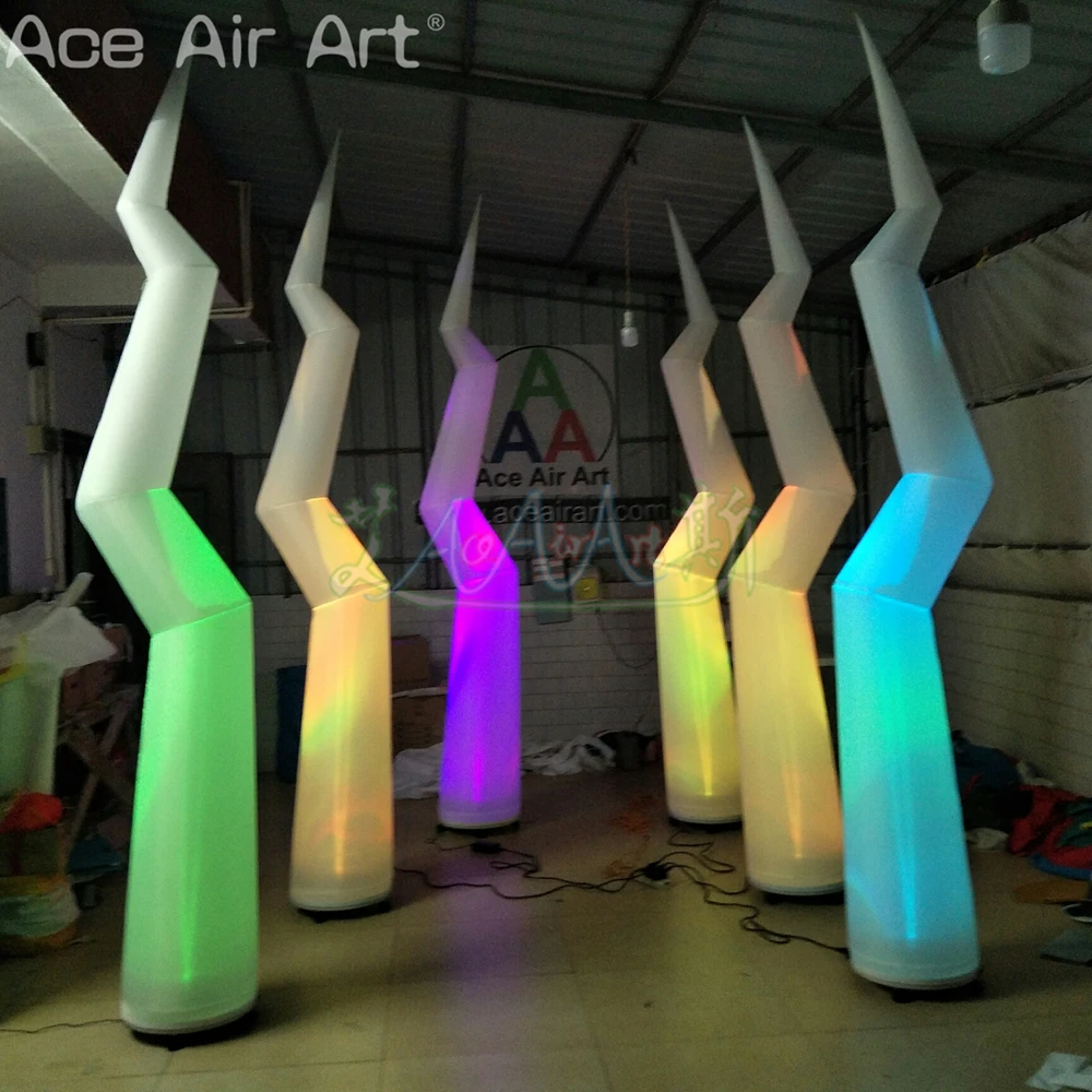 

Color Changing Inflatable Flashing Lightning LED Glowing Decor for Stage Decoration