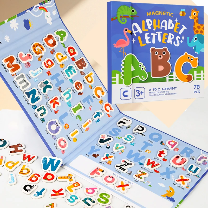 Alfabeto magnetico Lettere Numeri Giocattoli per bambini Regalo Educazione prescolare Ortografia Gioco di parole inglesi Adesivo per frigorifero per l'apprendimento della matematica