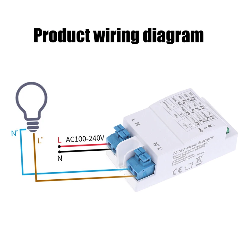 

1/2Pcs 5.8GHz Microwave Radar Sensor - Adjustable Motion Detector for LED Lights, Indoor Body Sensing Switch