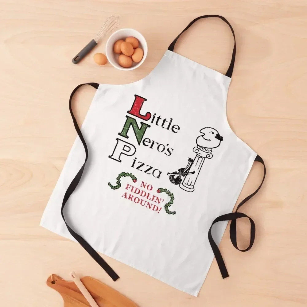 

Little Nero's Pizza - vintage logo Apron Kitchen Novel Kitchen Accessories cook wear Waterproof Kitchen Front Apron