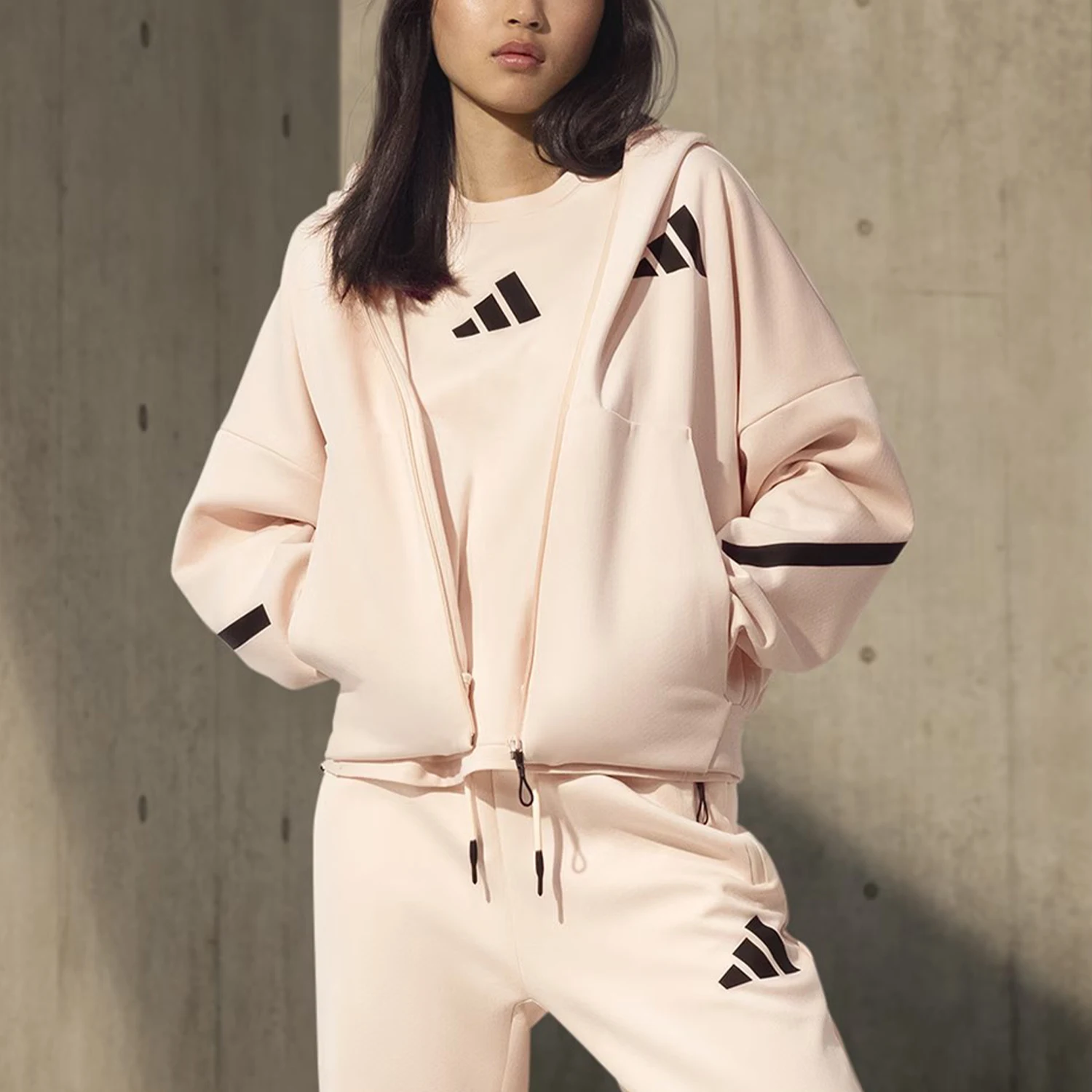 Adidas genuine W Z-N.E. FZ women's sports knitted zipper jacket JF4789