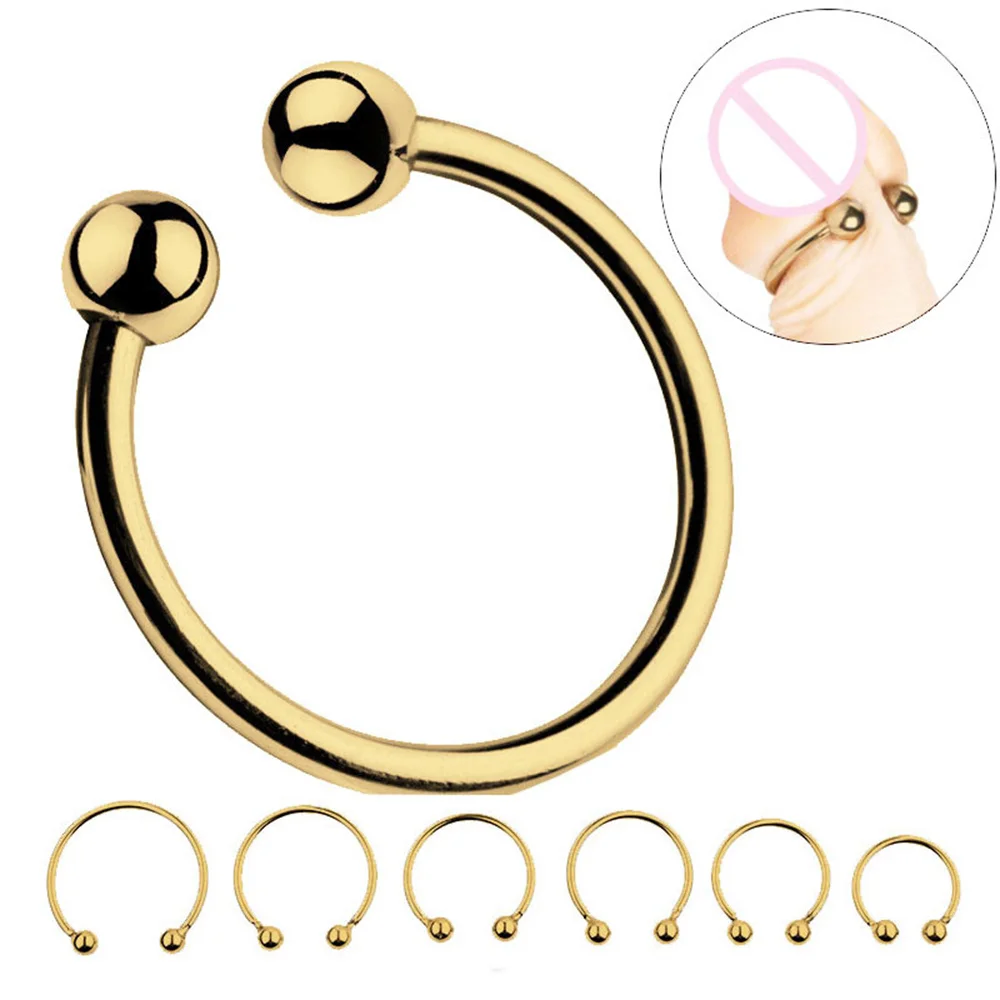 6 Sizes Male Metal Cock Ring Stainless Steel Penis Ring Glans Stimulator Masturbator Cockring Delay Ejaculation Sex Toy For Men