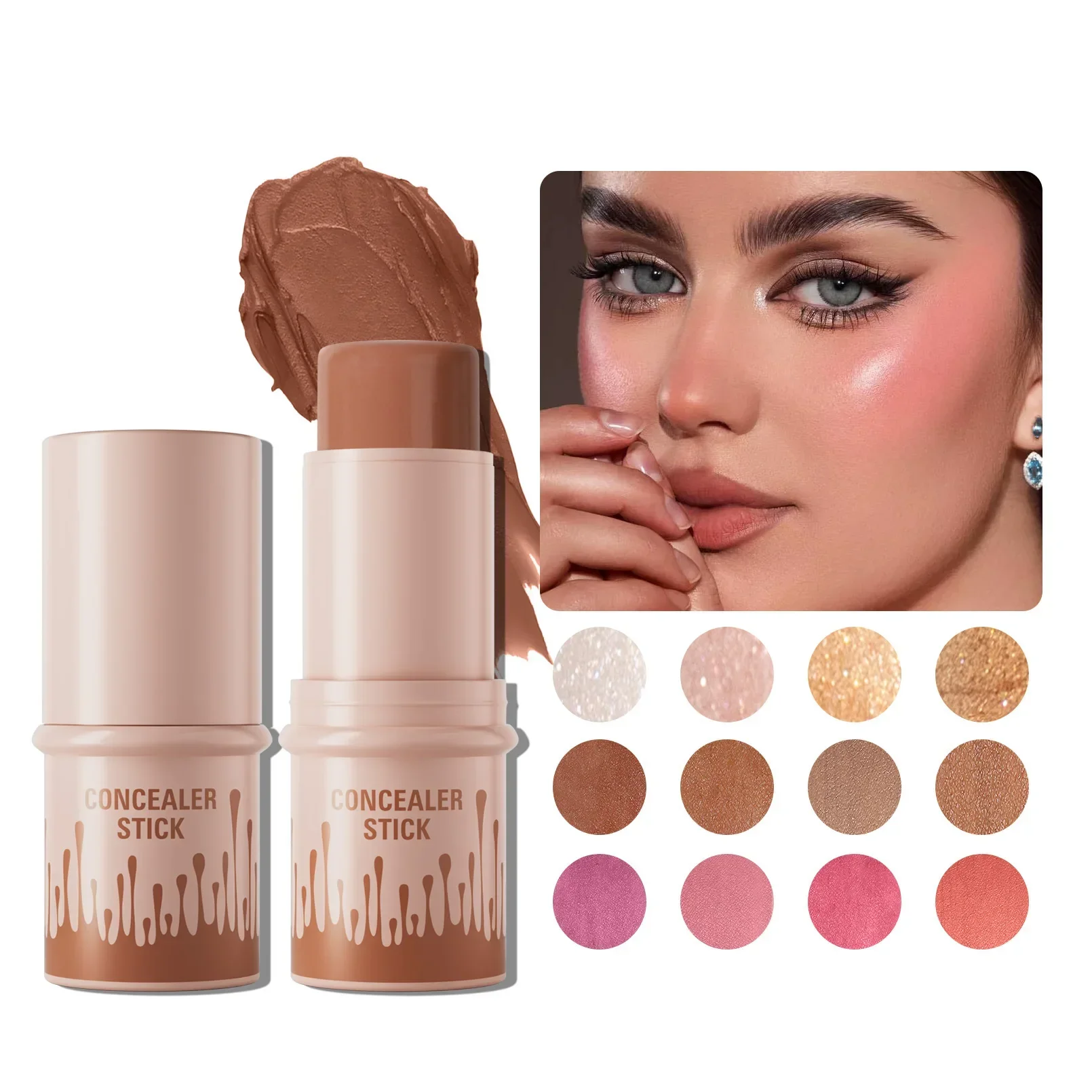 Heallor Make-up Gesicht braun Bronzer Kontur Stick Kontur Bronzer Stick Text marker Aufhellung Rouge Stick Rouge Creme Conce