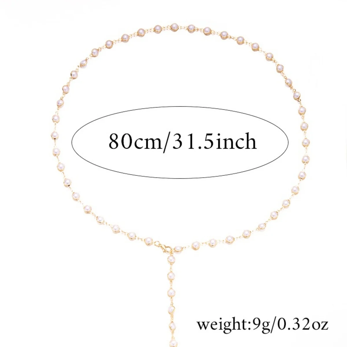 Vintage Elegante Simulierte Perlen-Halskette für Damen, Mehrschichtige Y-förmige Pulloverkette, Choker, Hochzeitsschmuck – Detail 34