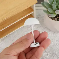 1:12 Dollhouse Miniature Table Lamp Micro Landscape Toy Dollhouse Desk Light for Bedroom Dining Room Kitchen Home Living Room