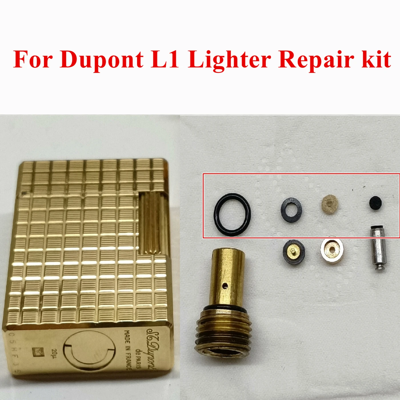 22pcs/Set Rubber Plug/O Ring Gasket/Filter Cotton Pad For Dupont L1 Ligne 1 Lighter Repair Maintenance Accessories Upgrade Parts