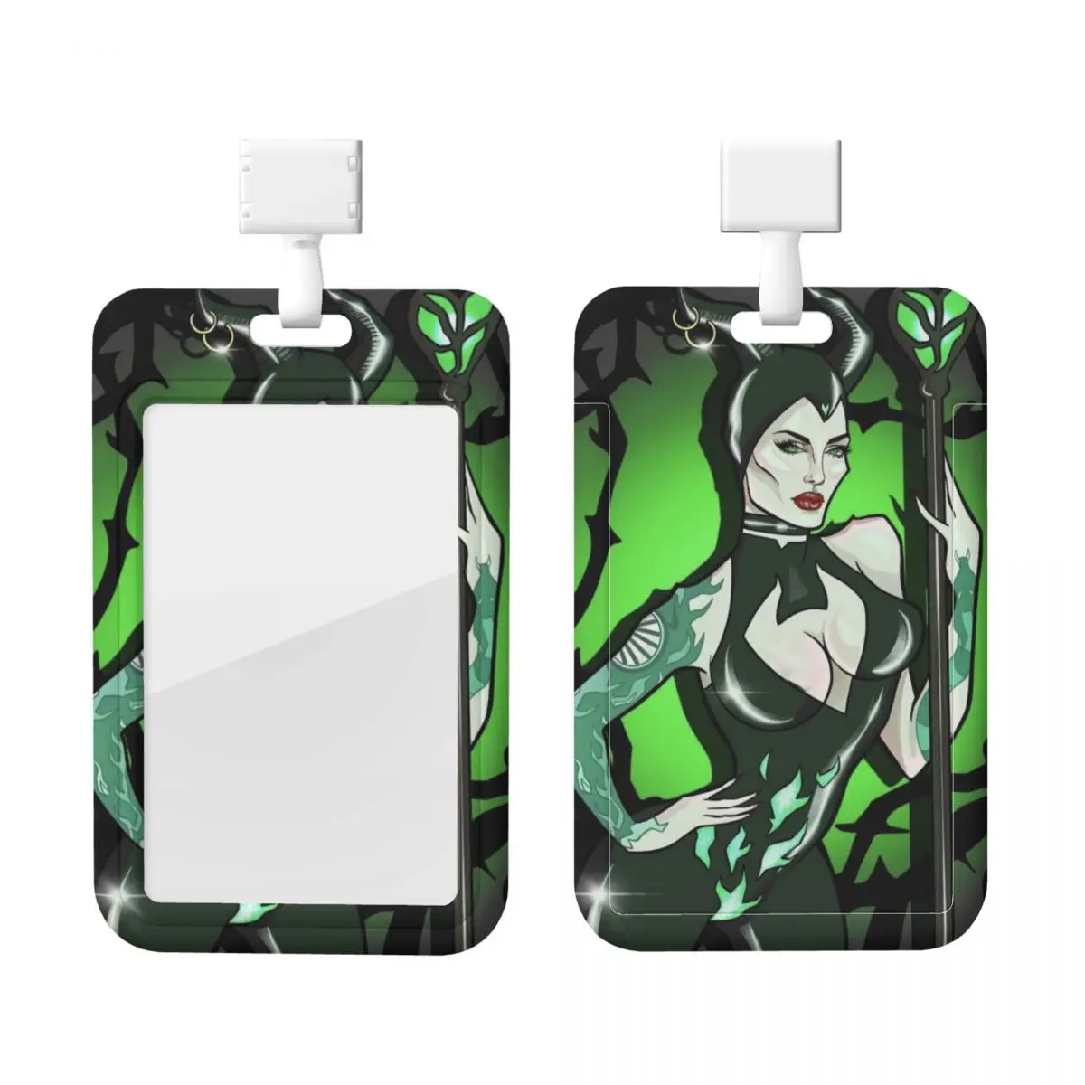 

Custom Movie Villains Card Badge Holder School Card Holder Unisex Maleficent Neck Lanyard Credit Card Holders Neck Strap