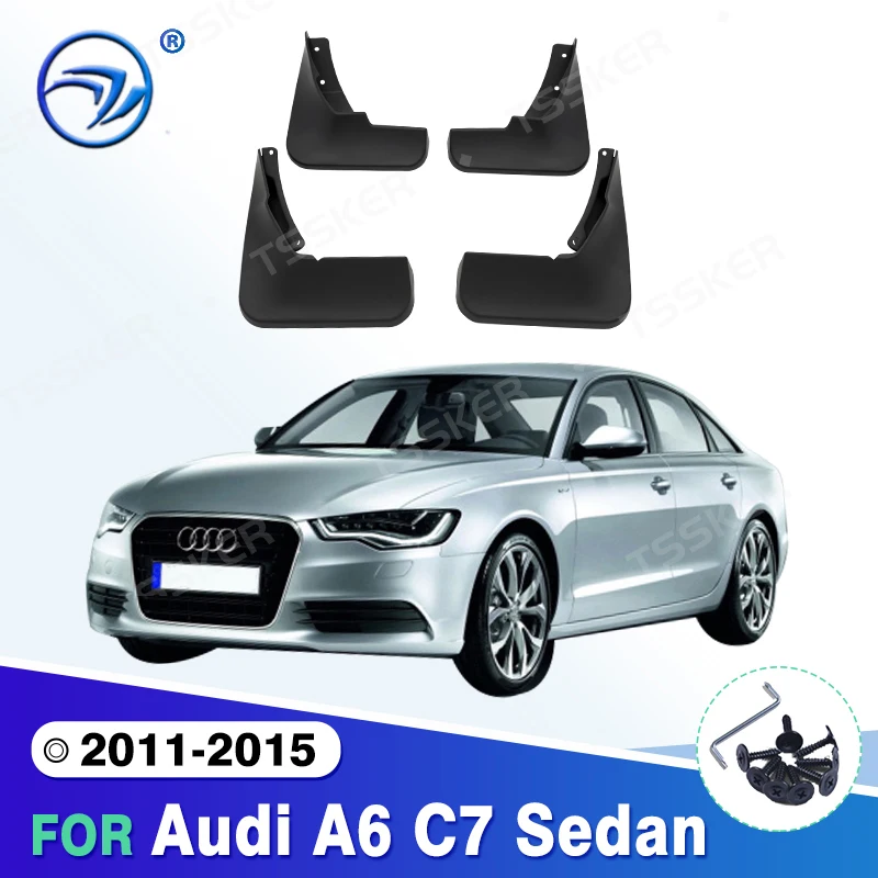 Car Mud Flaps Mudguards Mud Flap Splash Guards for Fender Mudflaps Accessories For Audi A6 Sedan 2011 2012 2013 2014 2015