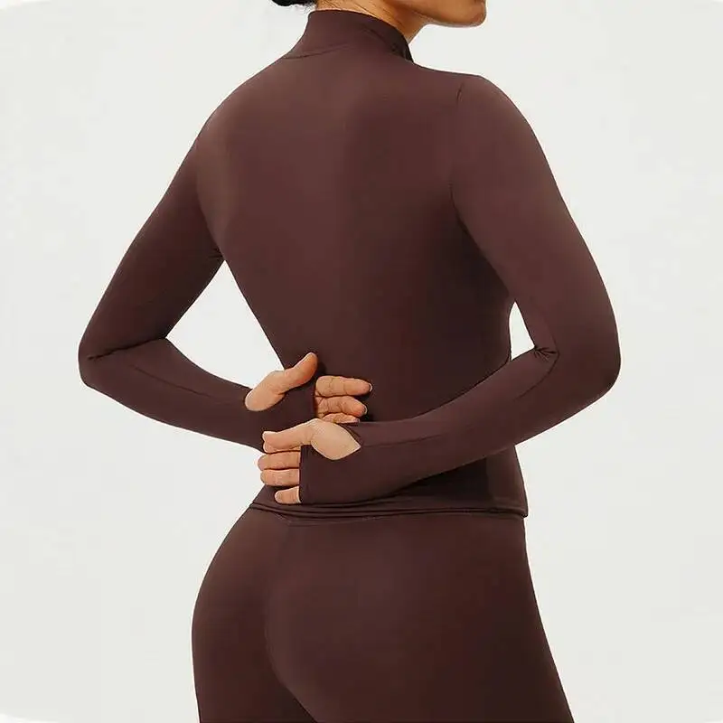 

Women S Sun Protection Yoga Jacket Quick Dry Long Sleeve Slim Fit Running Gym Fiess Top Autumn Sportswear