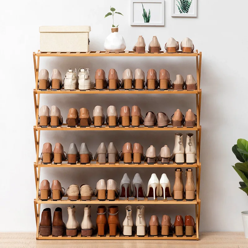Installation-free folding shoe racks enter the home, shoe racks occupy a small dormitory, simple household entrance, integrated