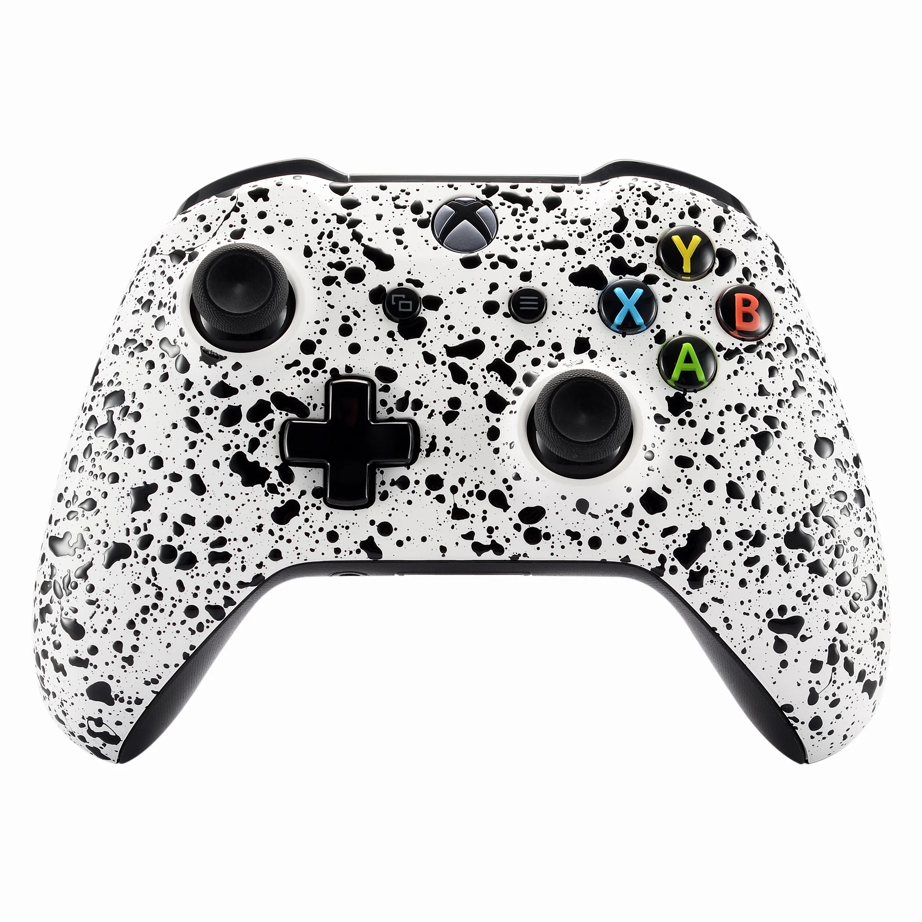 eXtremeRate Textured 3D Splashing Non-slip Faceplate Cover Replacement Kit Front Housing Shell for Xbox One S / X Controller