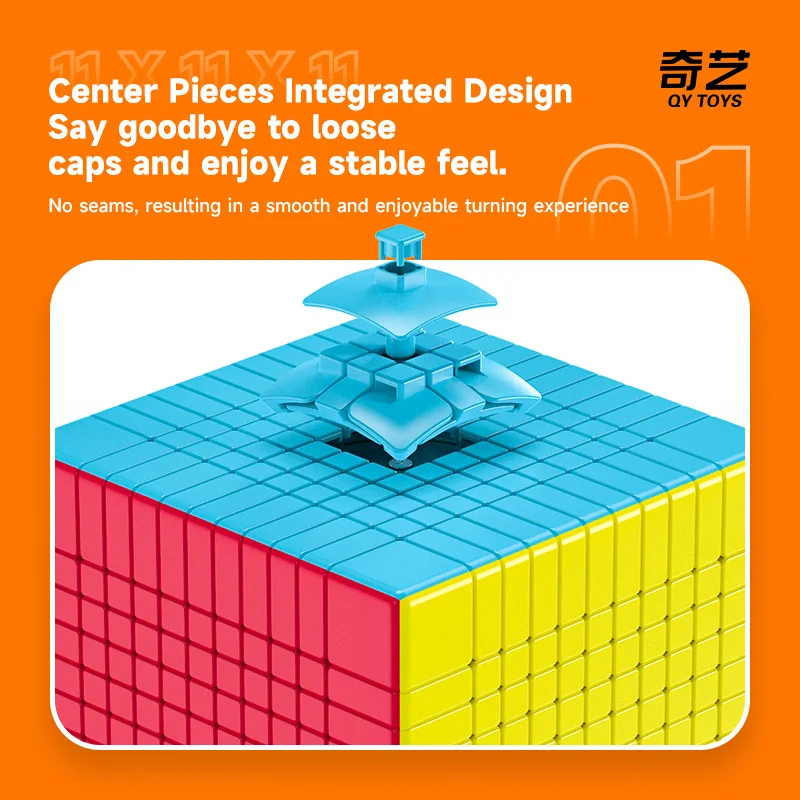[ECube] QiYi 11x11x11 Cubo mágico Cubo de velocidad profesional para niños alivio del estrés regalo para niños Cubo mágico