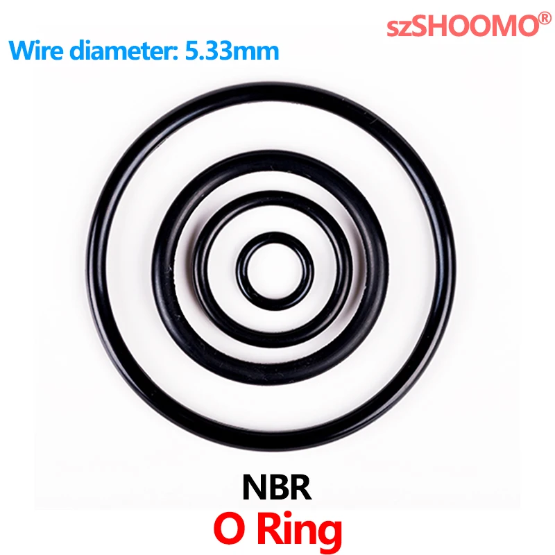 NBR Rubber O Sealing Ring Gasket Nitrile Washers for Car Auto Vehicle Repair Professional Plumbing, Air Gas Connections WD 5.33
