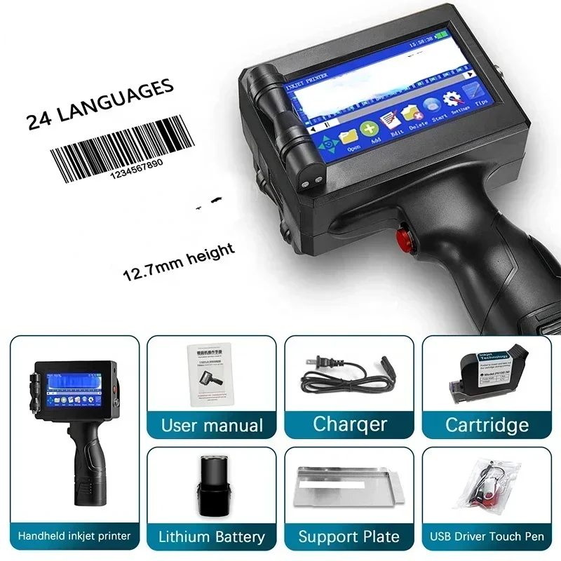 2024 novo código de produto on-line impressora jato tinta industrial digital prateleira vida marcação máquina impressão roupas