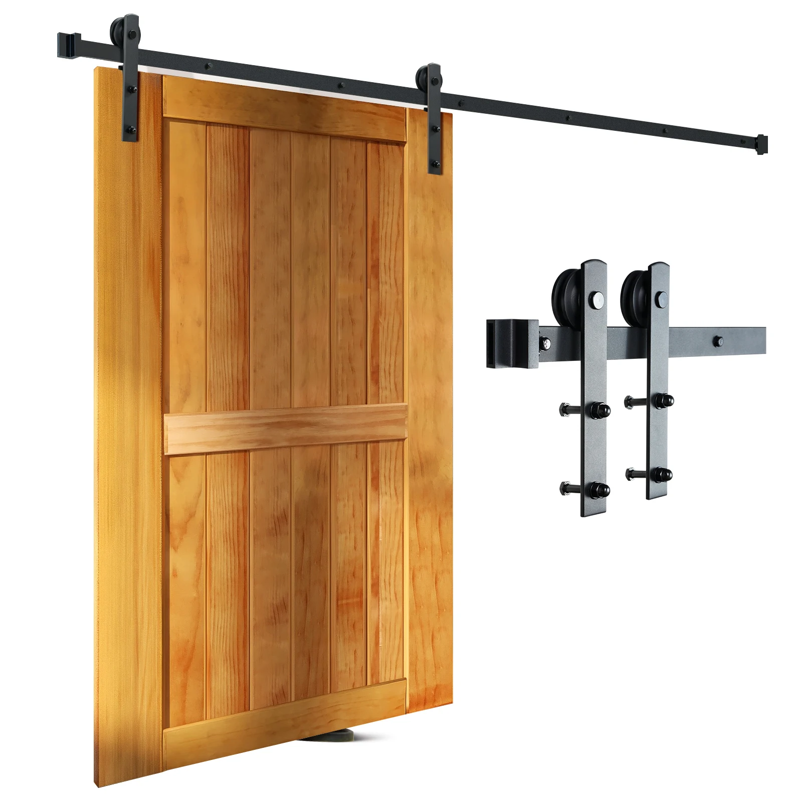 Heavy Duty 8FT Sliding Barn Door Hardware Kit