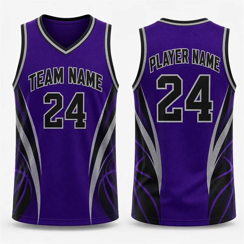 2026 New Customizable Basketball Jersey For Men Fashion Custom Name Team Name 3D Printed Vest Loose Quick Dry Team Uniforms