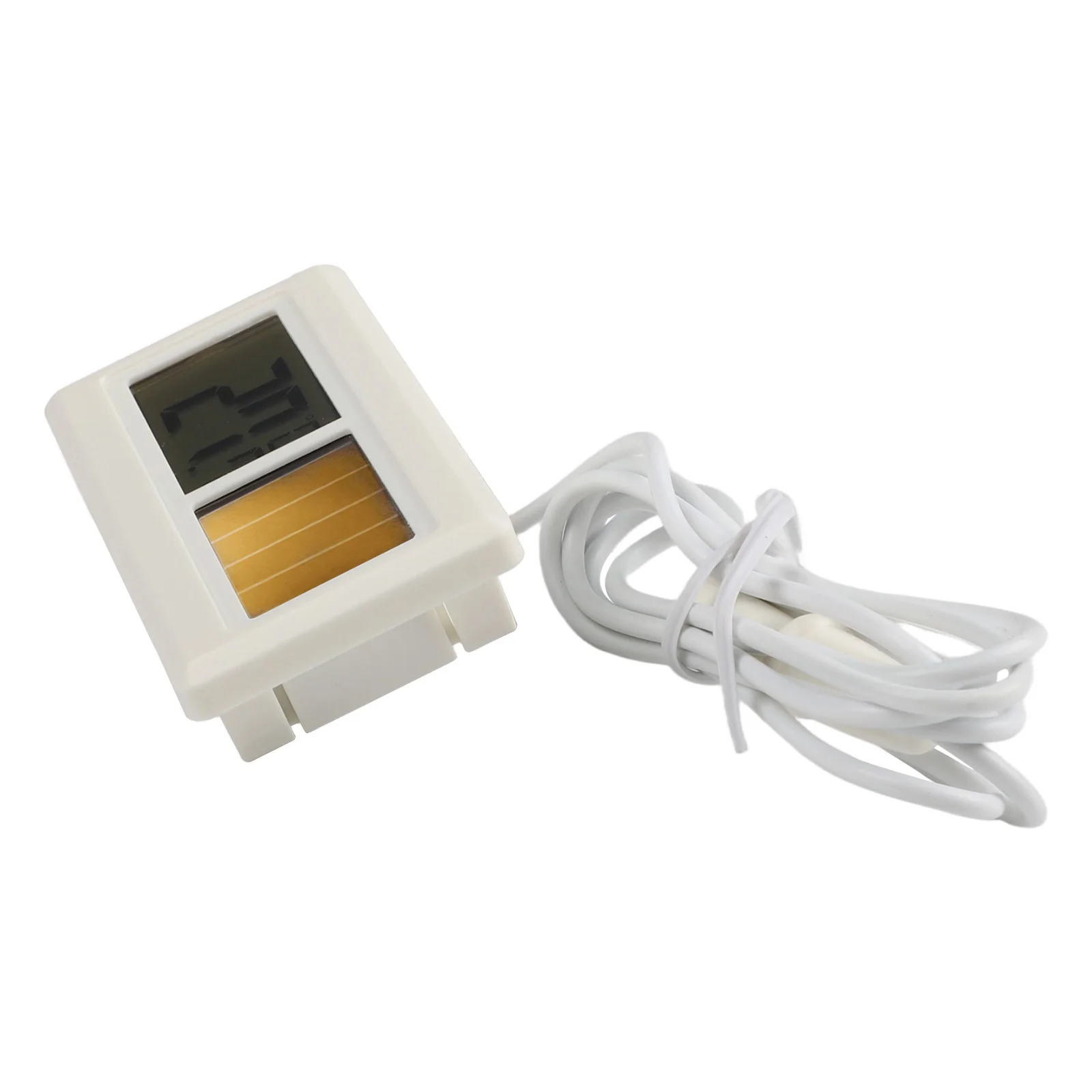 Solar Powered for mini Digital LCD Thermometer Sensor with 1M Cable Temperature Range 50 to 70 Degrees for Outdoor and Indoor
