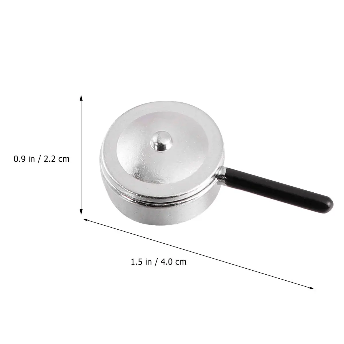 1 مجموعة الفضة أواني الطبخ الصغيرة المواد الآمنة البيئية للأطفال الخيال التدريب المعادن الزينة هدية الطفولة السعيدة #4