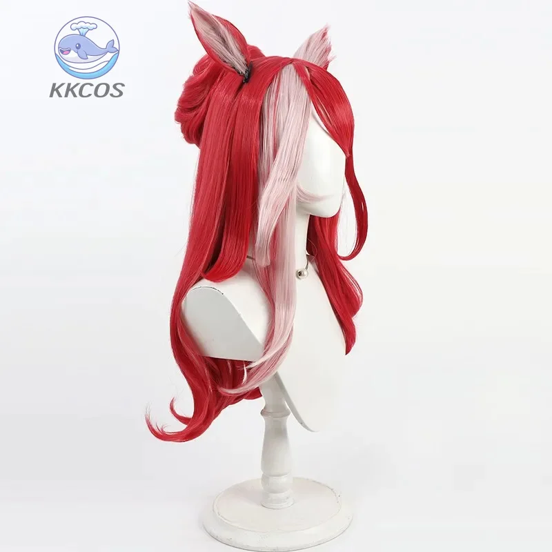 أنيمي Umamusume: جميلة ديربي يحبك فقط شعر مستعار تأثيري طويل مزدوج لهجة اللون الشعر مع الأذن هالوين لعب الأدوار KKCos #3
