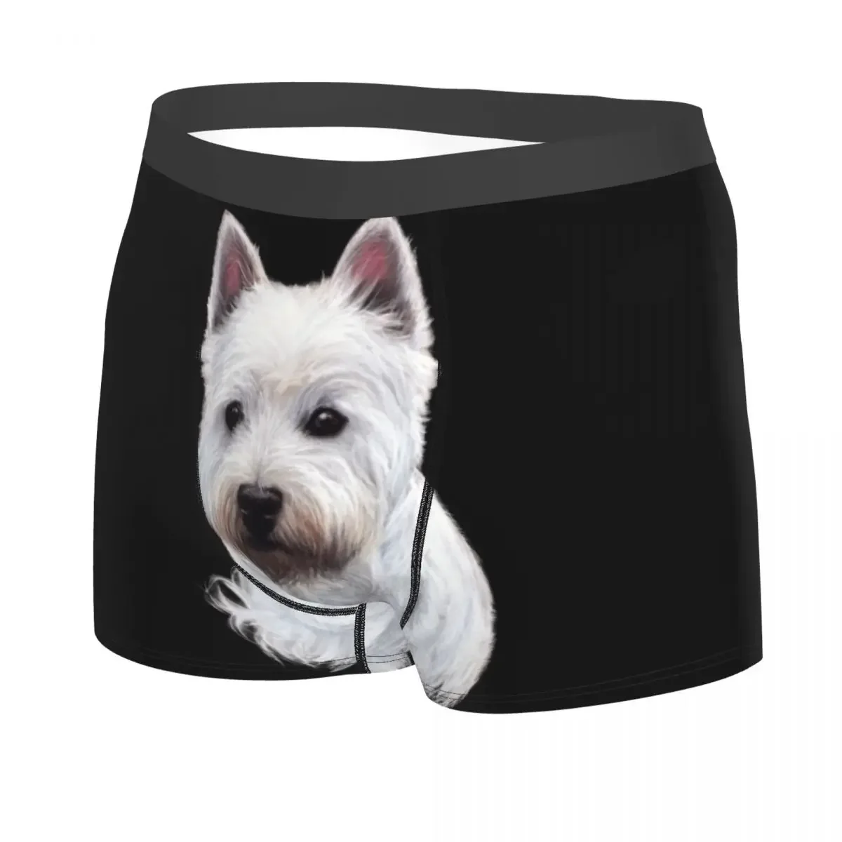 Male Cool West Highland White Terrier Dog Underwear Cute Westie Boxer Briefs Men Stretch Shorts Panties Underpants