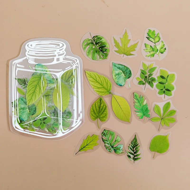 35 stuks flesbloemstickers, waterdicht, transparant, van PET-materiaal, voor decoratie van gitaar en notitieboek