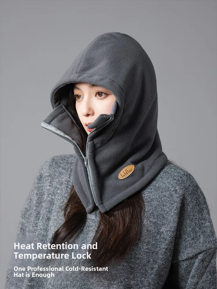 Gueqi Women's Winter Hat Warm Windproof Ear Protection Face Mask Scarf Integrated  Vehicle Riding Thermal Hat