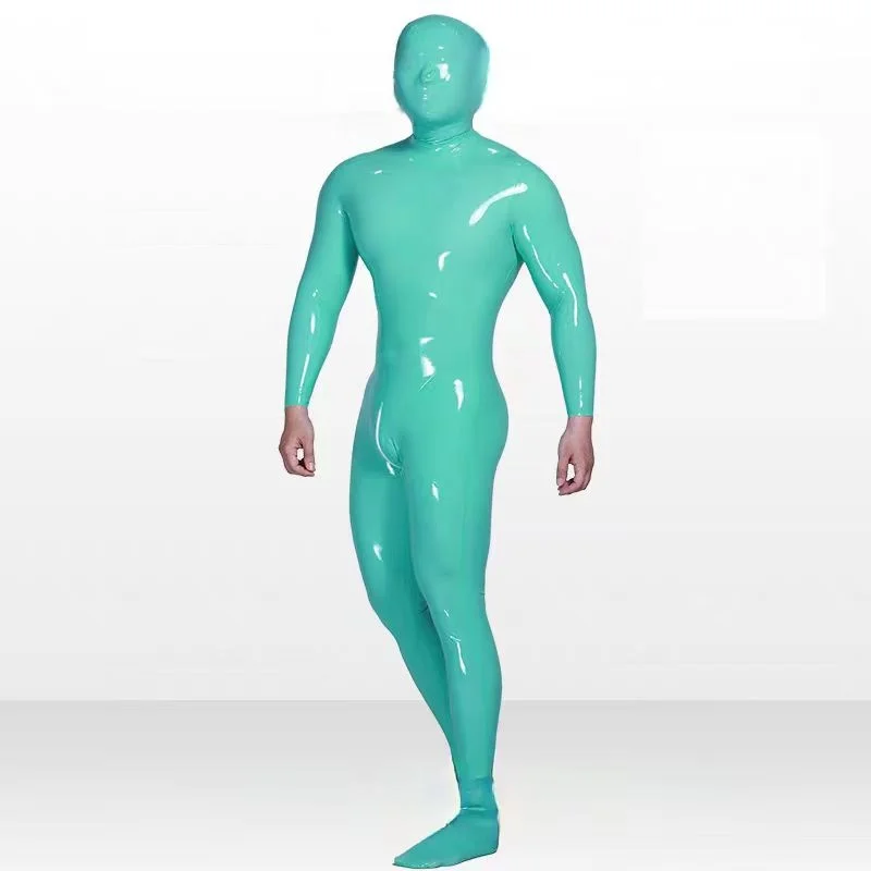

Women'S Sexy Latex Bodysuit Full Coverage Elastic Rubber Catsuit