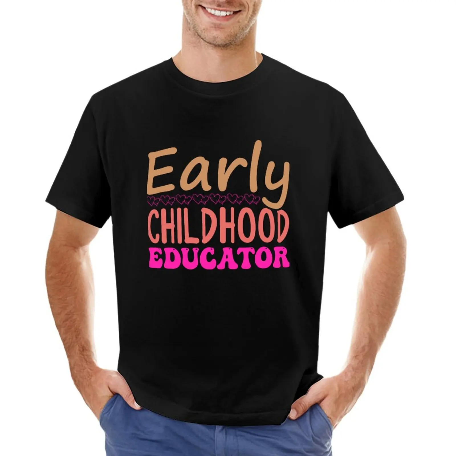 Nurturing Futures: Early Childhood Educator T-Shirt quick drying sweat mens designer clothes