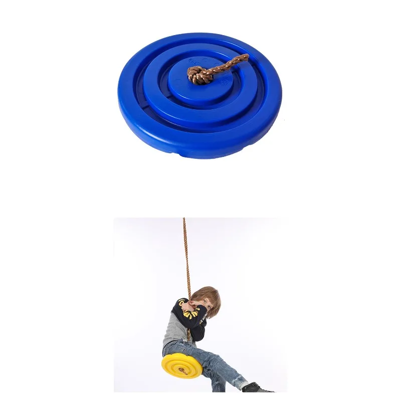 Columpio de disco para niños, columpio colgante de pétalos octogonal grueso rojo y azul para deportes de interior y exterior, mecedora de juguete