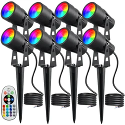 6W RGBW lampada da prato 12V luce paesaggistica a bassa tensione RGB cambia colore faretto da paesaggio a LED impermeabile luce da giardino per esterni