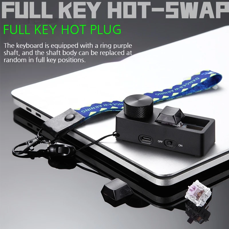 Darmoshark K2pro Wireless Tri Mode Dual Key Custom Keypad Custom Full Key Hot Plug Volume Knob Lazy Essential Portable Keyboards