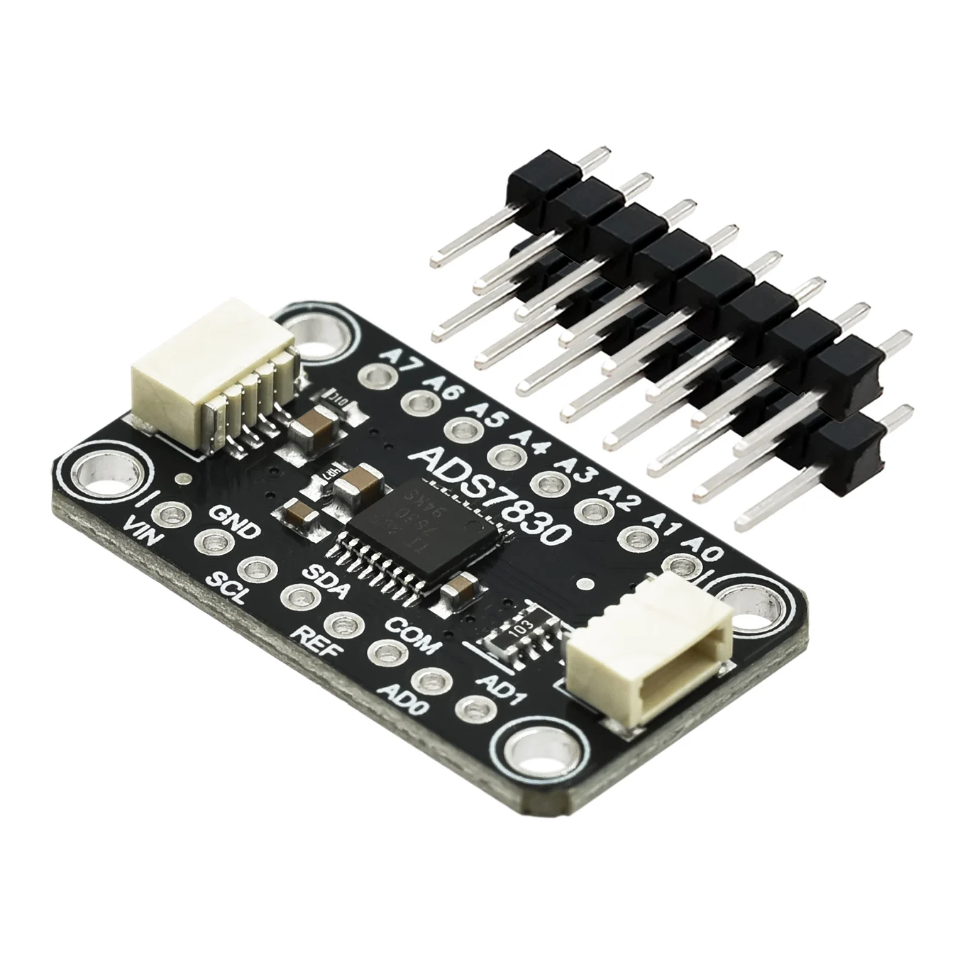 ADS7830 8-Channel 8-Bit ADC Analog-To-Digital Converter Module with I2C Qwiic-Compatible Multi-Channel Sensor Data Acquisition