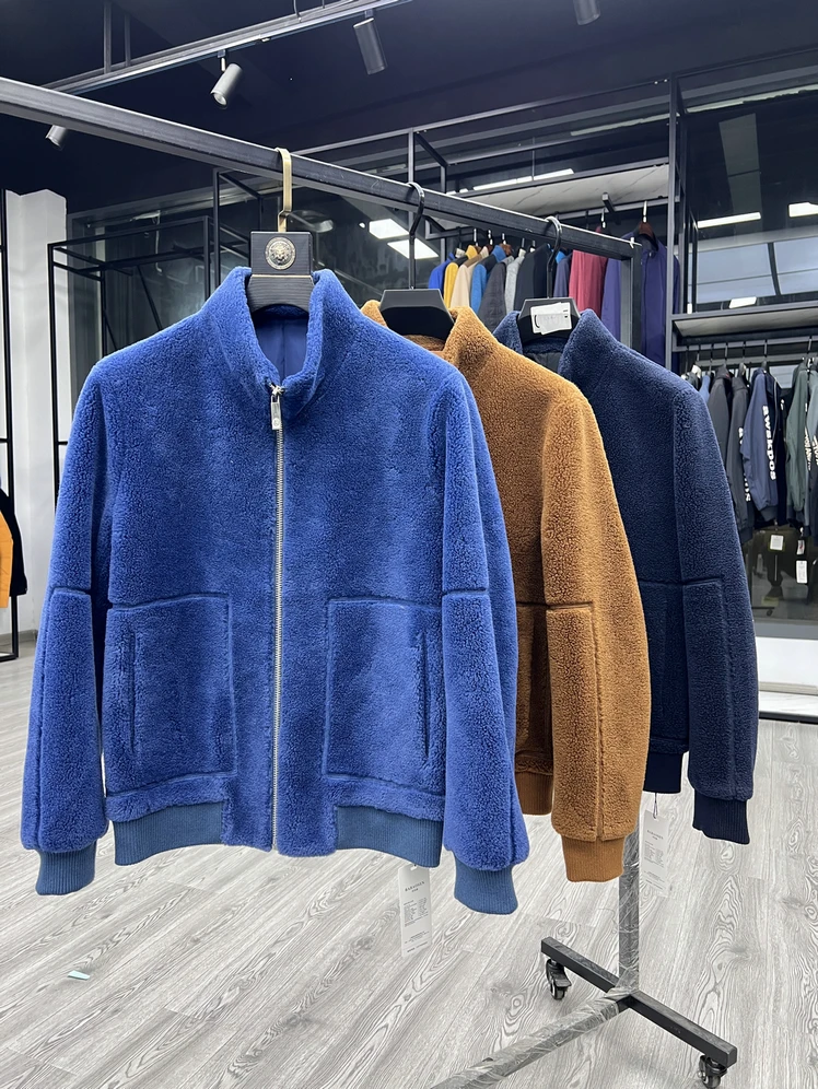Youth Faion Cotton Jaet Stand Collar Particle Fce ort Casual Warm Polyester Fiber Stand Fit Long Sve Zipper