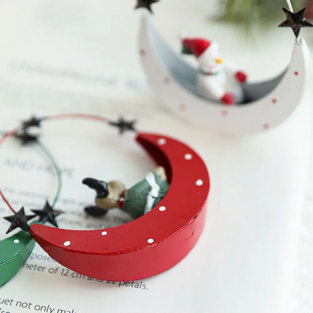 Hangging عيد الميلاد سانتا قلادة لوازم الحفلات ثلج عيد الميلاد زخرفة الحديد التصوير الدعائم زينة شجرة عيد الميلاد #3