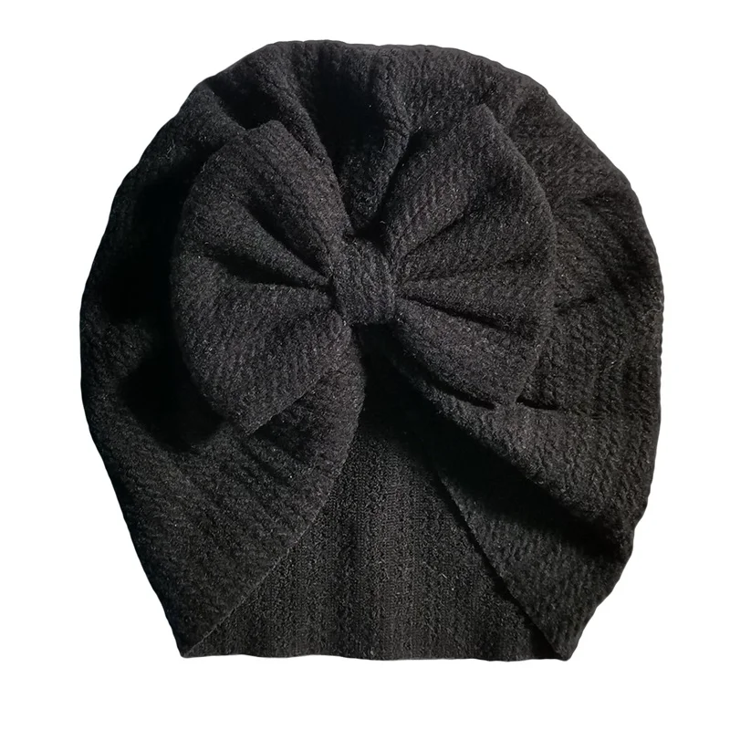 Simpatico cappello turbante berretto lavorato a maglia berretto berretto con grande Bowknot ospedale cappelli per bambini nodo copricapo turbanti per neonati neonati neonati