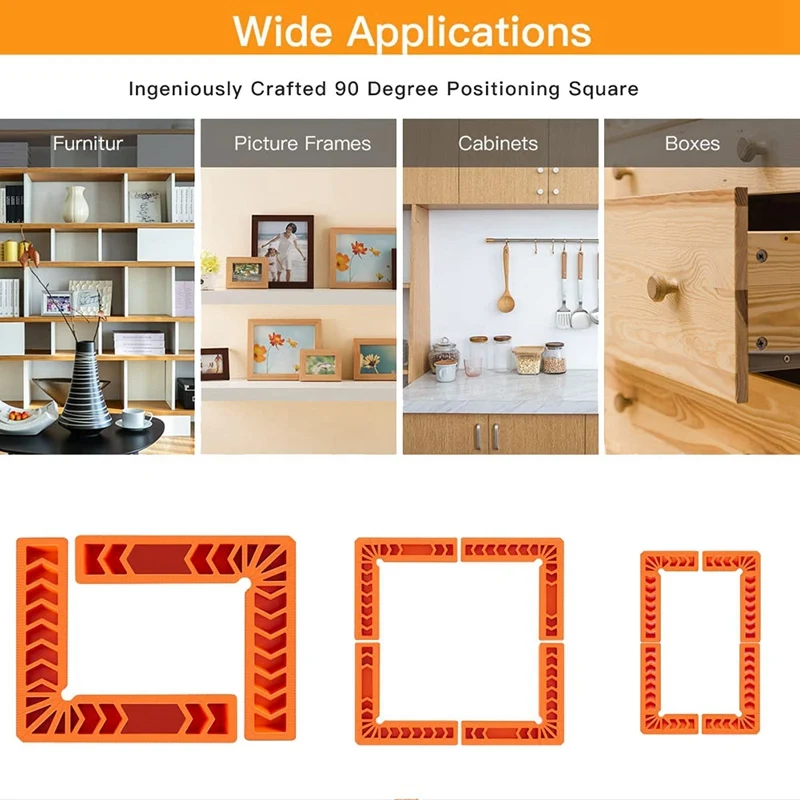 مشبك زاوية للنجارة ، 90 درجة لتحديد المواقع الساحات ، إطارات الصور ، صناديق ، خزائن ، أدراج ، مجموعة من 10