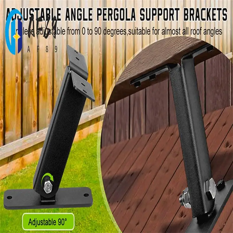 

AF89-Patio Roof Riser Heavy Duty Pergola Brackets Kit Stainless Steel 304 Pergola Roof Riser Brackets Adjustable