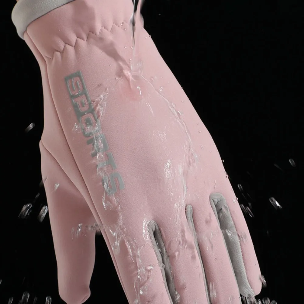 2024 터치스크린 겨울 장갑 따뜻한 플립 핑거 터치스크린 장갑 풀 핑거 장갑 야외 스포츠용