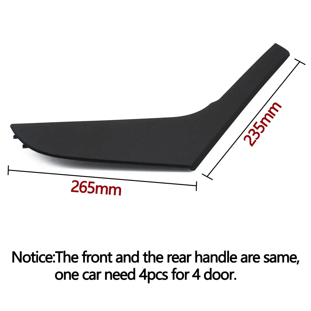 Car Interior Front Rear Door Black Left Right Handle Cover Trim For VW Golf 6 MK6 2009 2010 2011 2012 2013 5K4868039A 5K4868040A