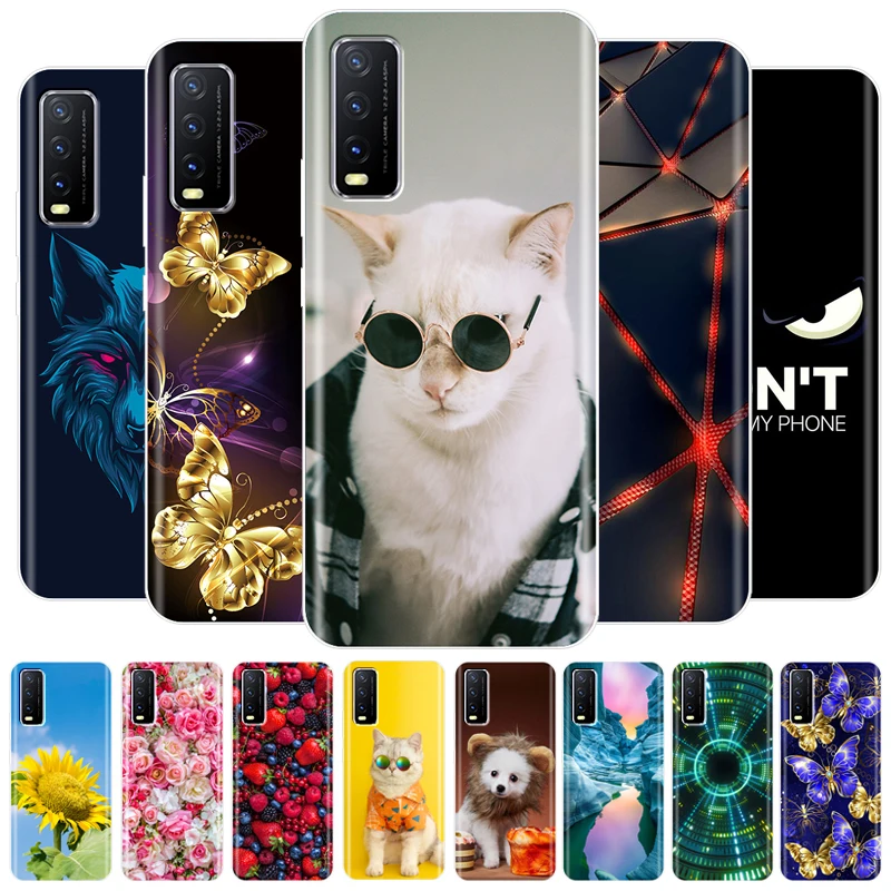 For Vivo Y20 Y20S Case V2026 V2029 Soft Silicone Case for Vivo Y12S V2027 V2028 Case TPU Coque for Vivo Y11S Vivo Y20 Back Cover