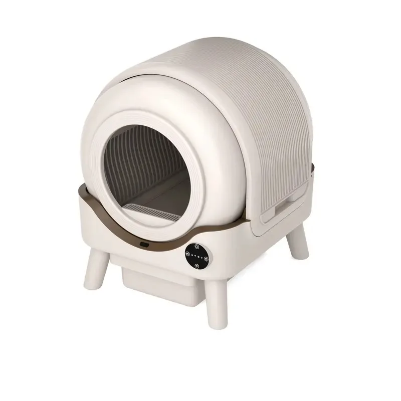 Automatic Self Cleaning Cat Litter Box 80L Closed Cabin Overfill Reminder 2.4G WiFi Remote Control System