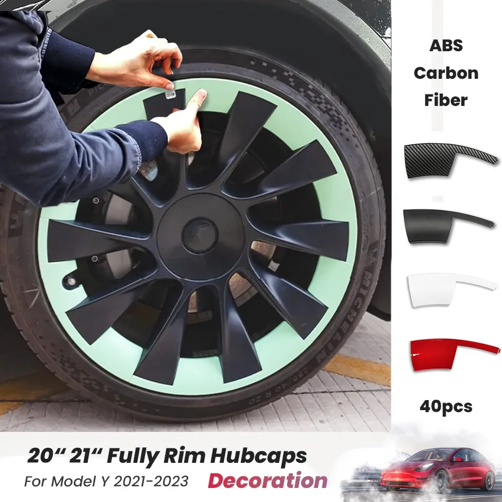 

Fluorescent 20 inch Hub Cap For Tesla Model Y 2021-2023 Induction 21“ Uberturbine Wheel Rim Protectors ABS Modely Wheel Cover