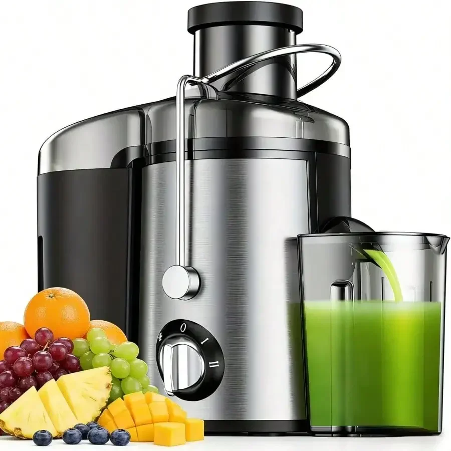 Multi Functional Juicer Fruit Juice Maker Wide Feed Opening Easy Clean Space Saving For Vegetables Fruits