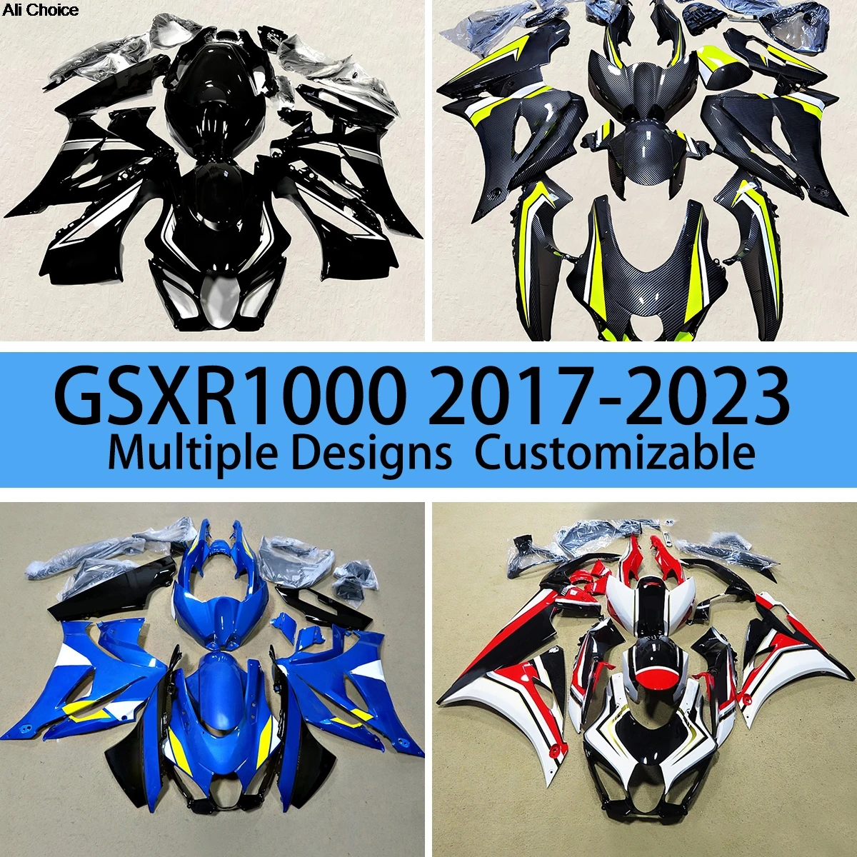 

Fit for SUZUKI GSXR1000 2017 2018 2019 2020 2021 2022 2023 Cool Fairings GSXR 1000 17-23 Motorcycle Aftermarket Fairing Kit