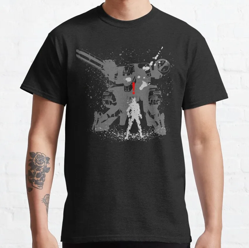 2025 Classic Metal Gear Solid 2: SONS OF LIBERTY Island Maker Men's Solid Color Snake Fox Hunting Game Cotton Round Neck T-shirt - view 4