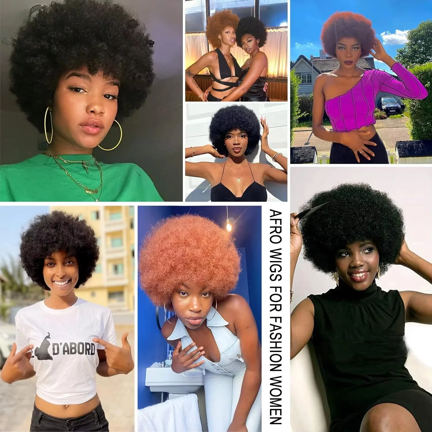 Women's Afro Kinky Curly Human Hair Short Pixie Cut Wig