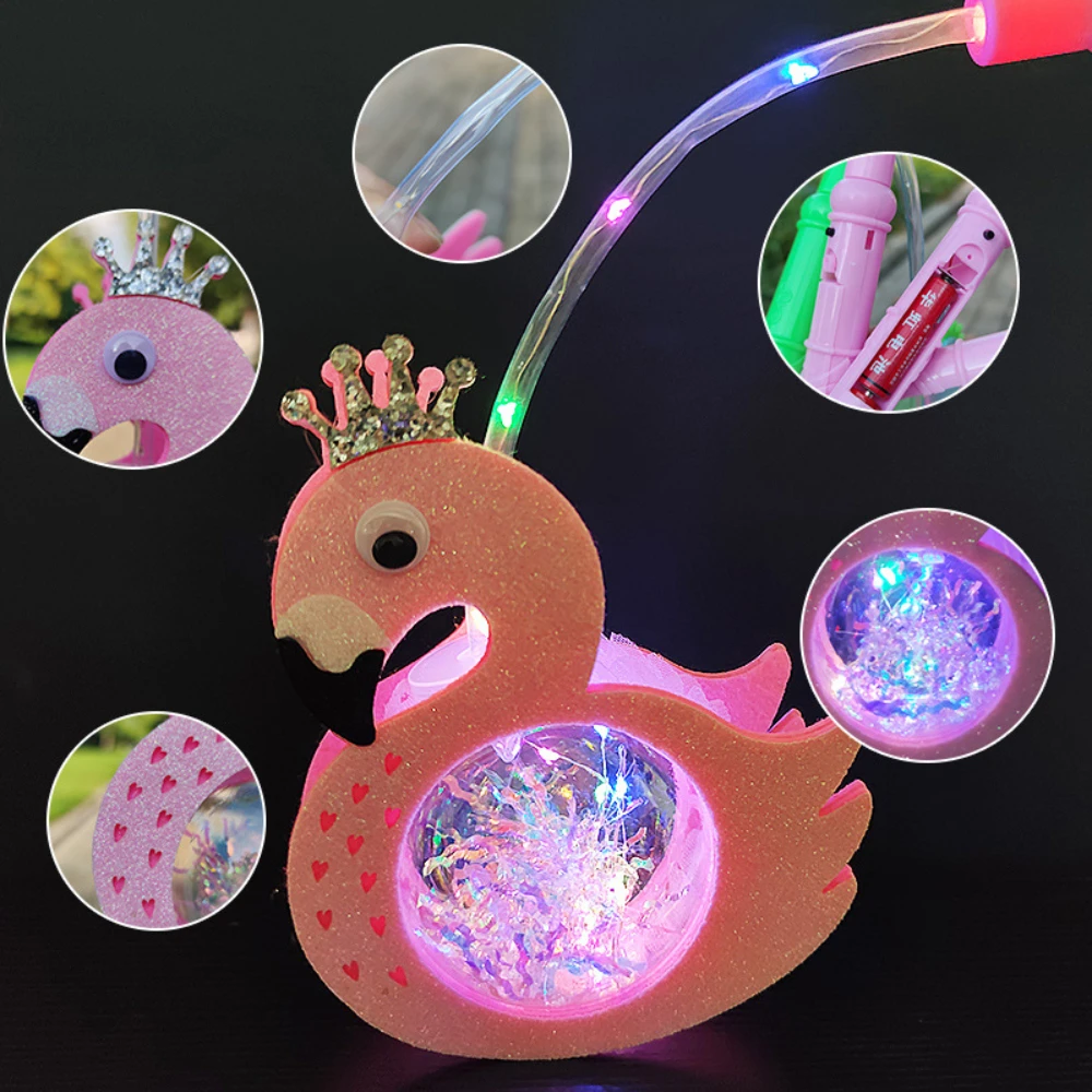 1 Pcs Kids Funny Portable Lantern Lighting Rabbit Dinosaur Rocket Lantern Toy Interactive Toy Kids Electronics Toy Birthday Gift