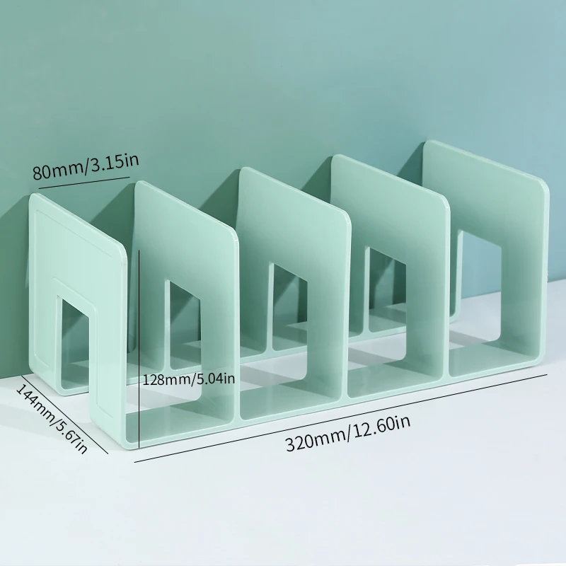 Bookstand Desktop Book Storage Artifact Partition Board Book Desk Storage Rack Book Clip Transparent Acrylic Book File