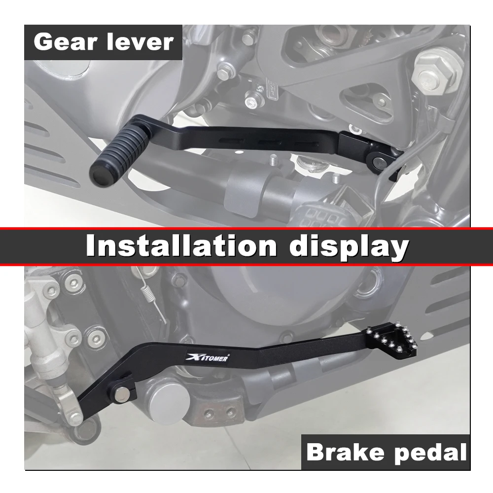 For Kawasaki KLR650 KLR 650 1987-2015 2016 2017 2018 Motorcycle Rear Foot Brake Pedal Lever Folding Gear Shifter Shift Lever view 5
